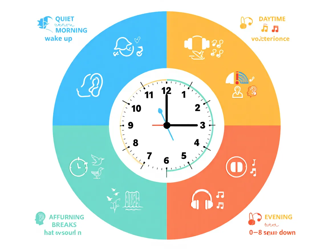 päivittäinen äänihygieniasuunnitelma kellolla kuvattuna